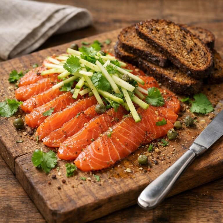 Gravlax thaï pomme verte