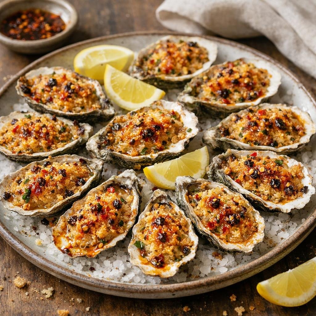Huîtres gratinées Sichuanaise