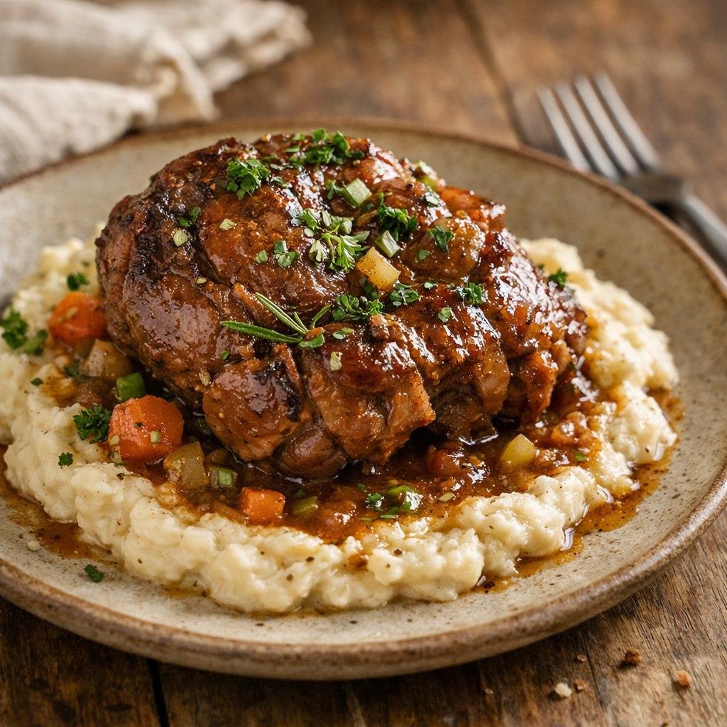 Jarret de veau braisé