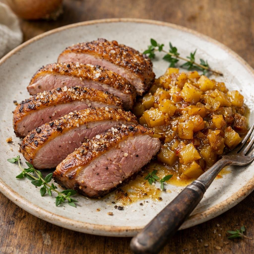 Magret de canard grillé