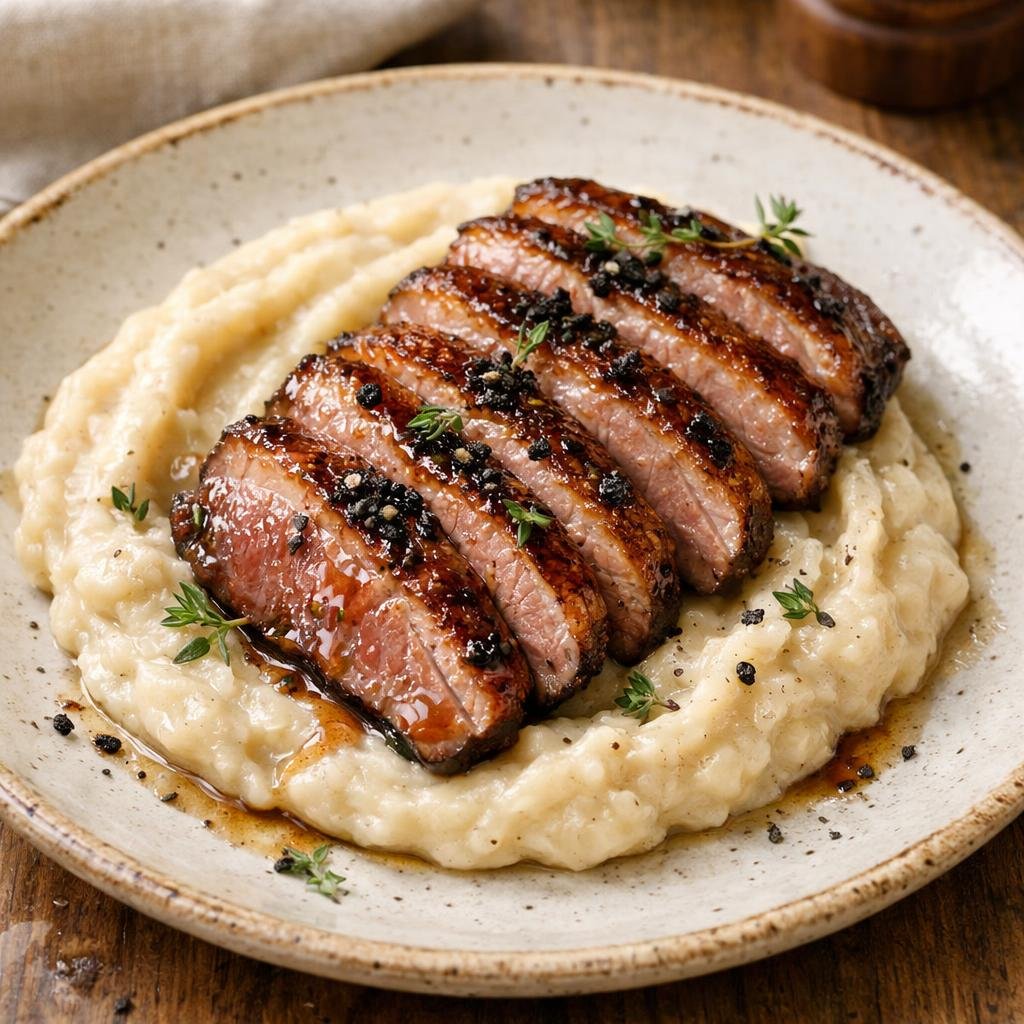 Magret de canard laqué