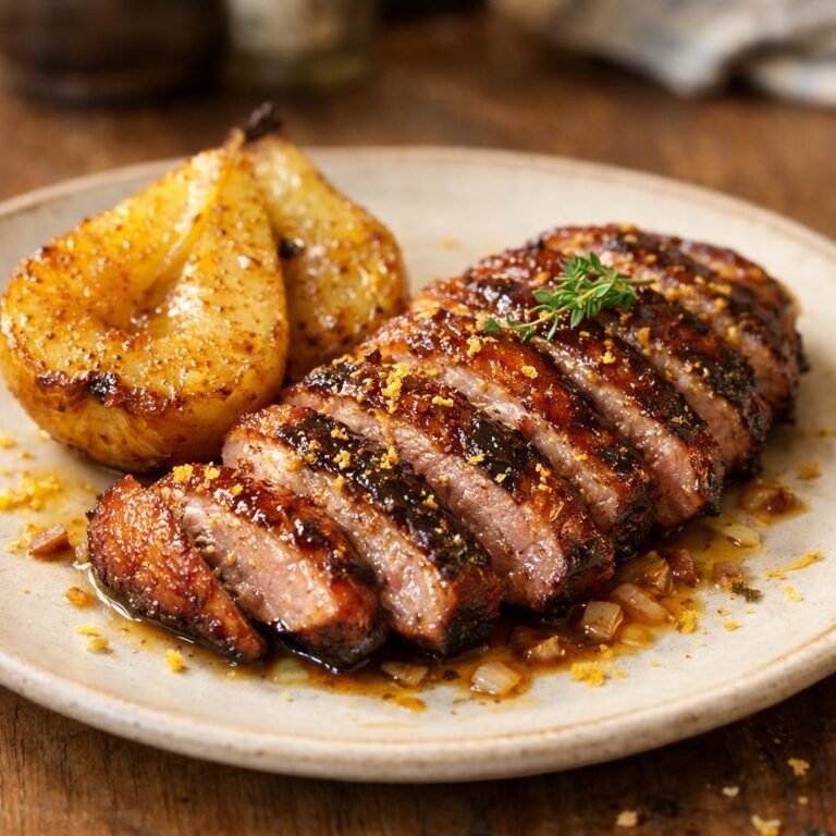 Magret de canard laqué