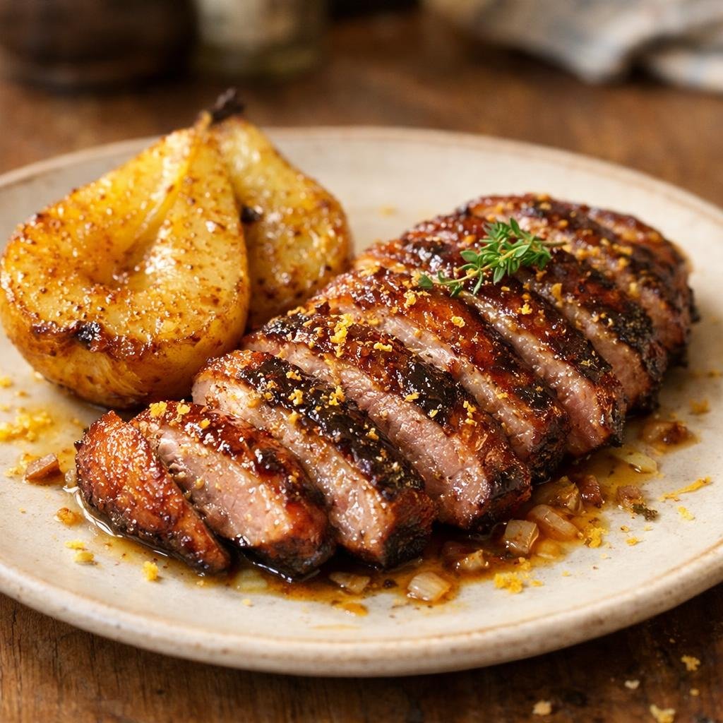Magret de canard laqué