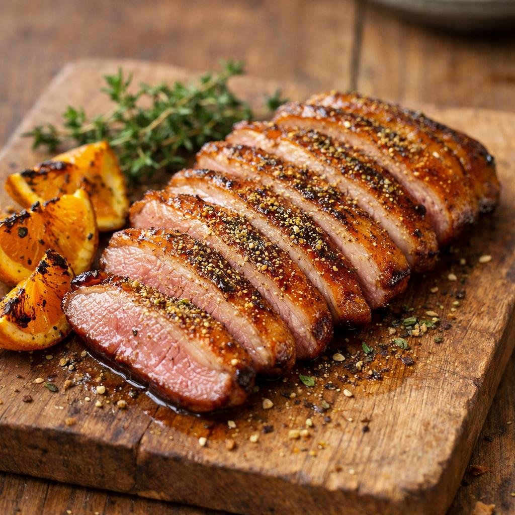 Magret de canard laqué
