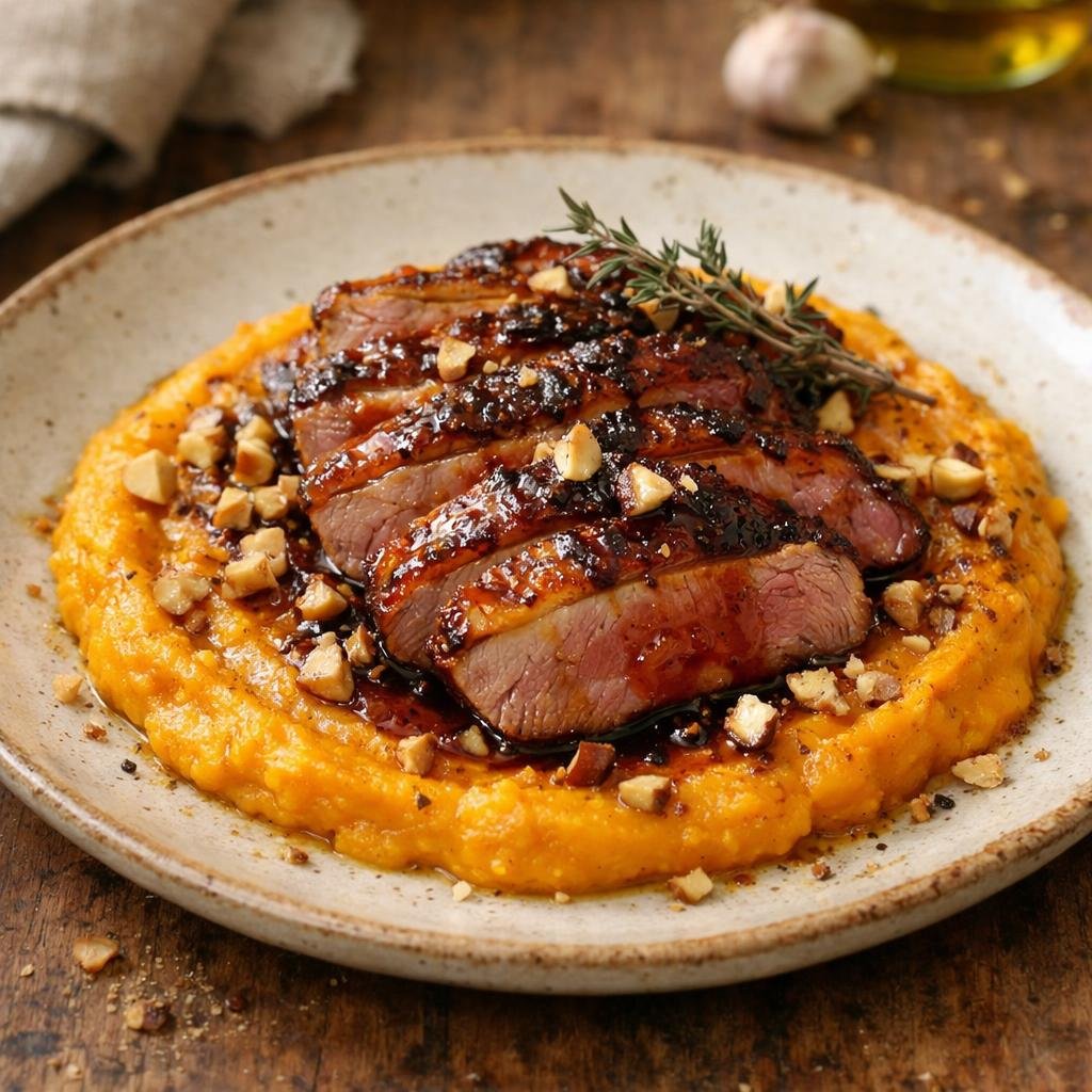 Magret de canard laqué