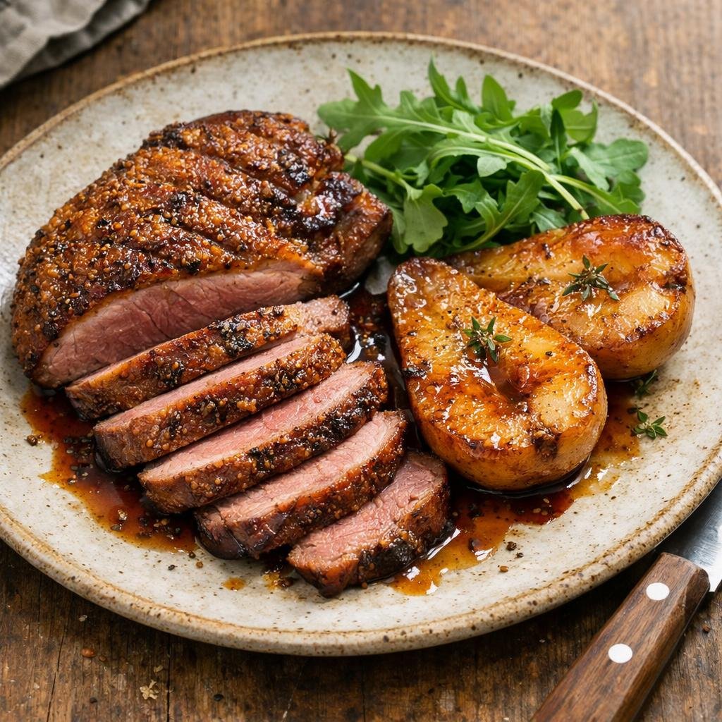 Magret de canard laqué