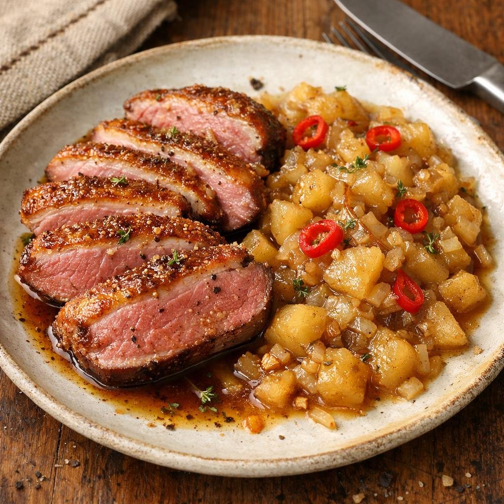 Magret de canard rôti