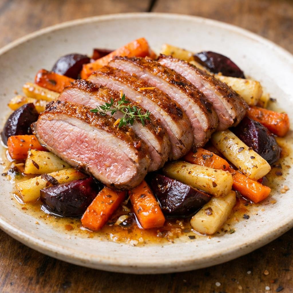 Magret de canard rôti