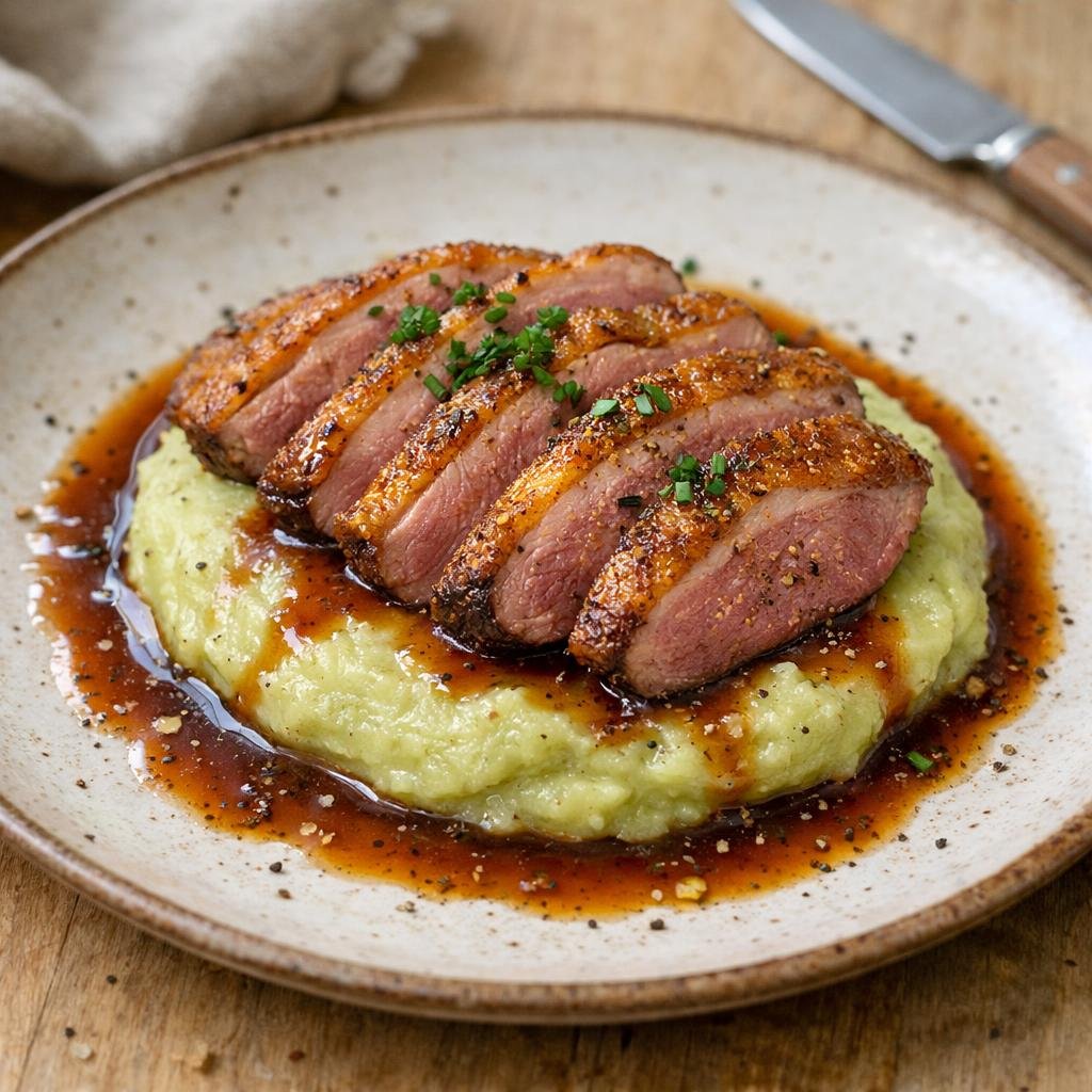 Magret de canard spiruline