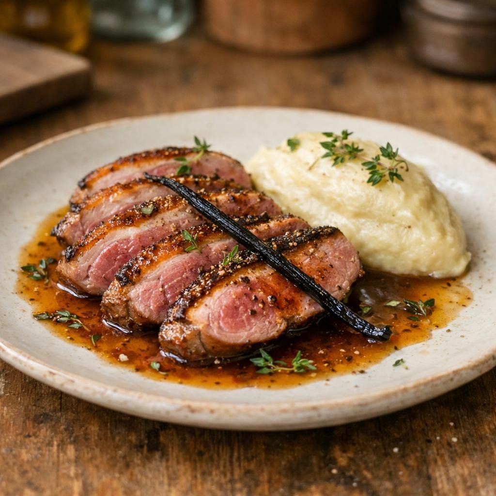 Magret de canard vanillé