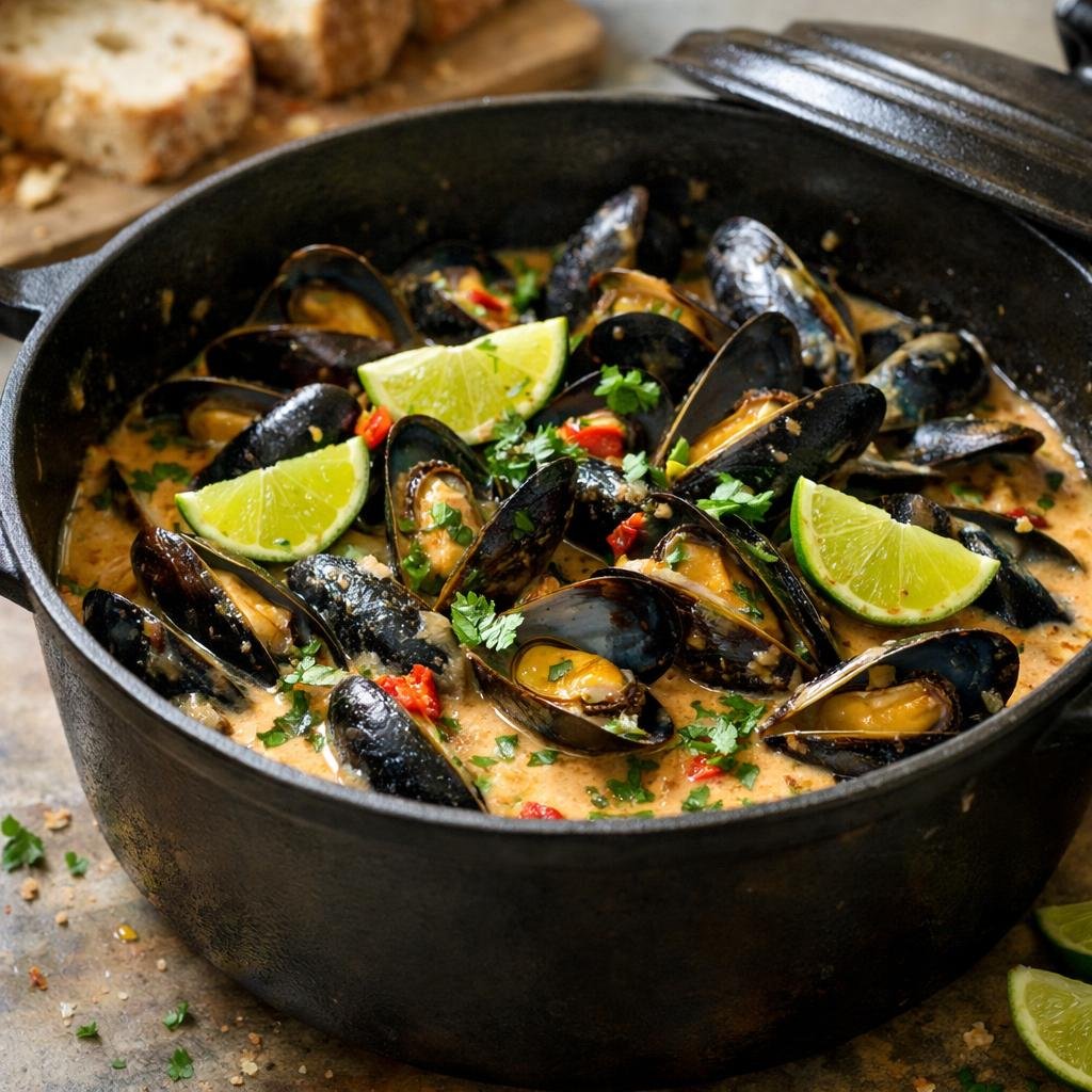 moules au cari créole