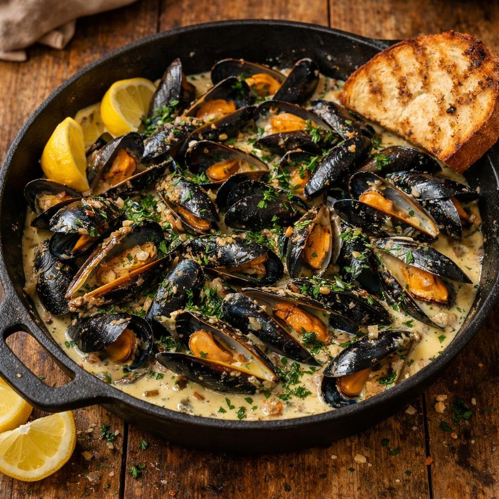 Moules au cidre