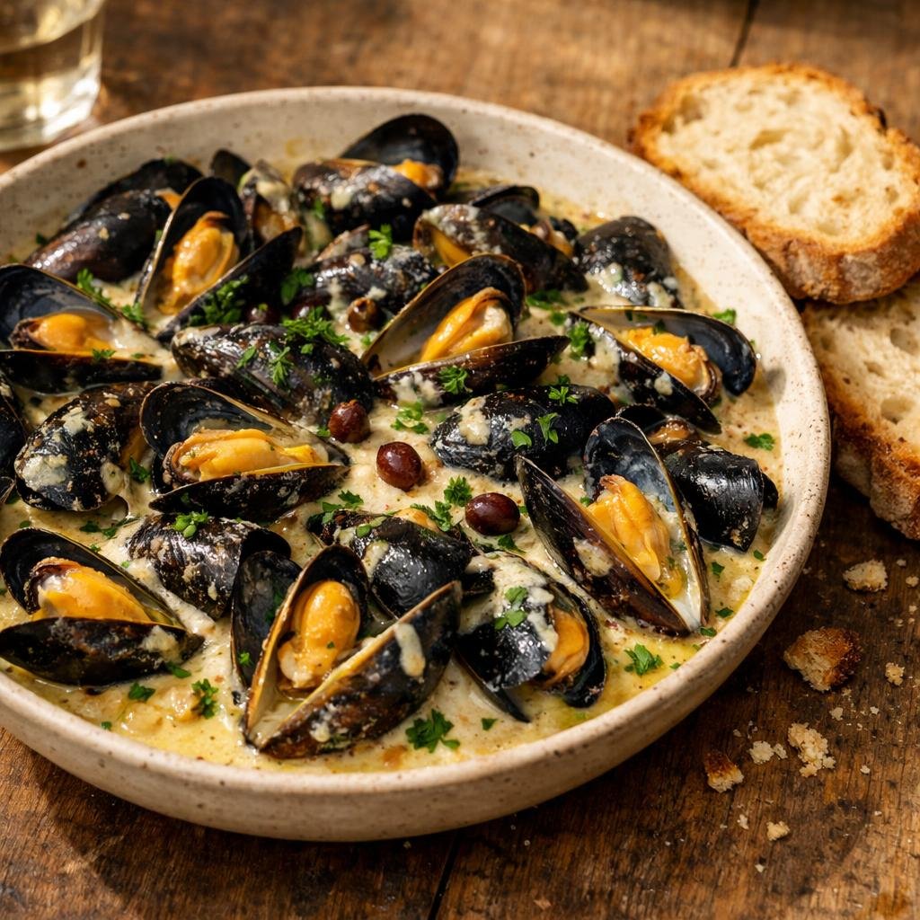 Moules au cidre
