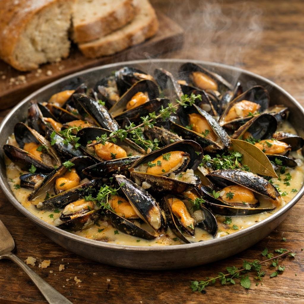 Moules au cidre