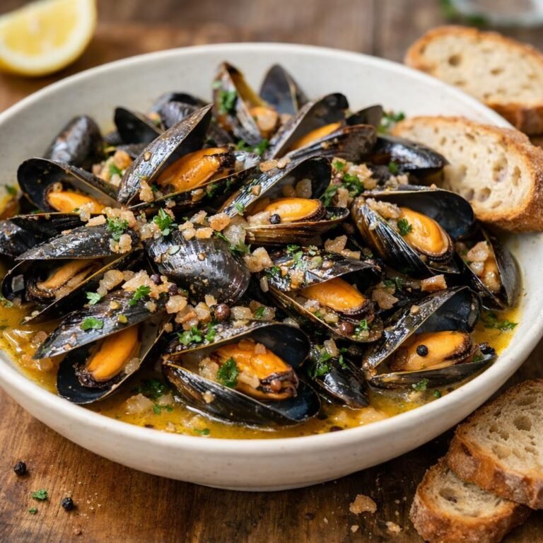 Moules au cidre poivre