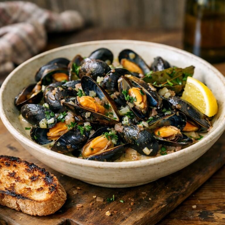 Moules au cidre fumées