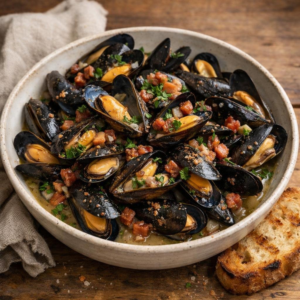 Moules au cidre