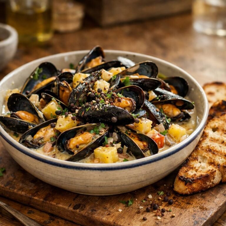 Moules au cidre Timut