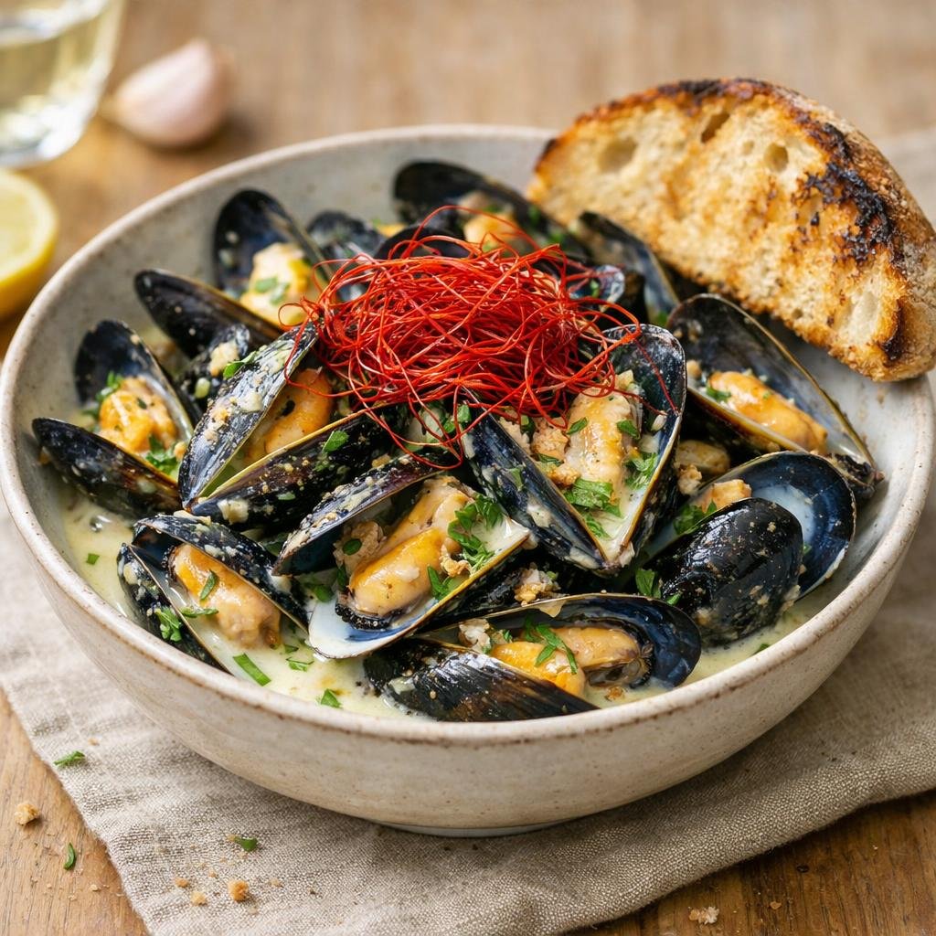 moules au vin blanc