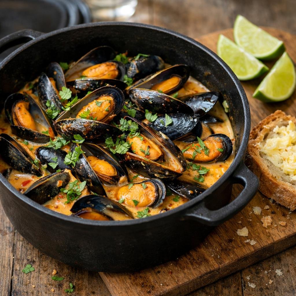 Moules au lait de coco