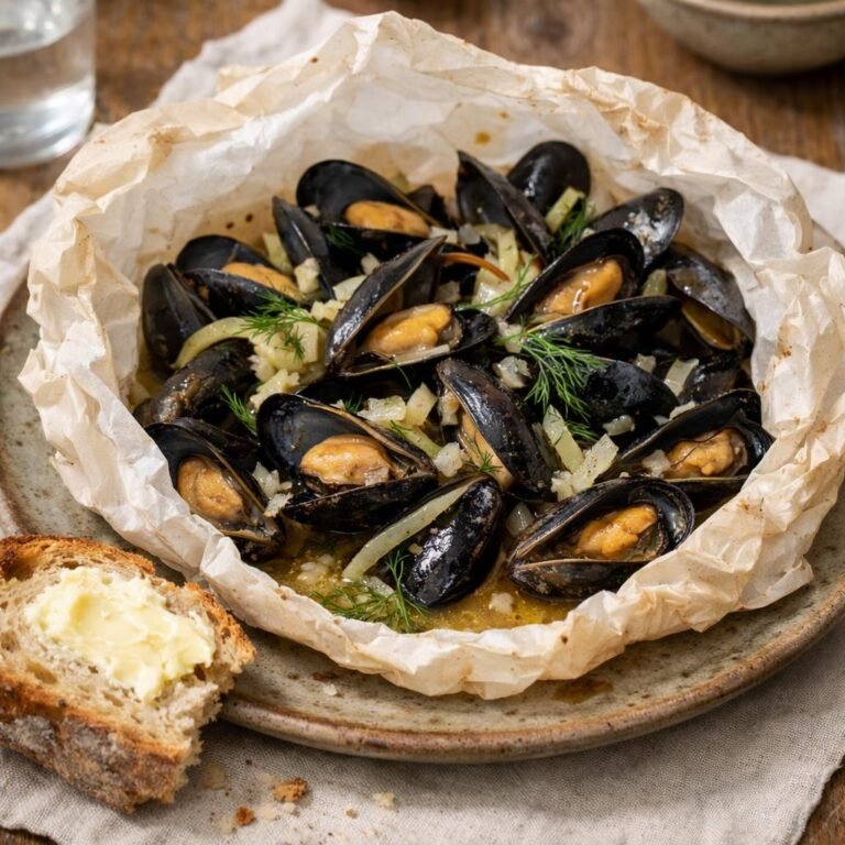 Moules en papillote