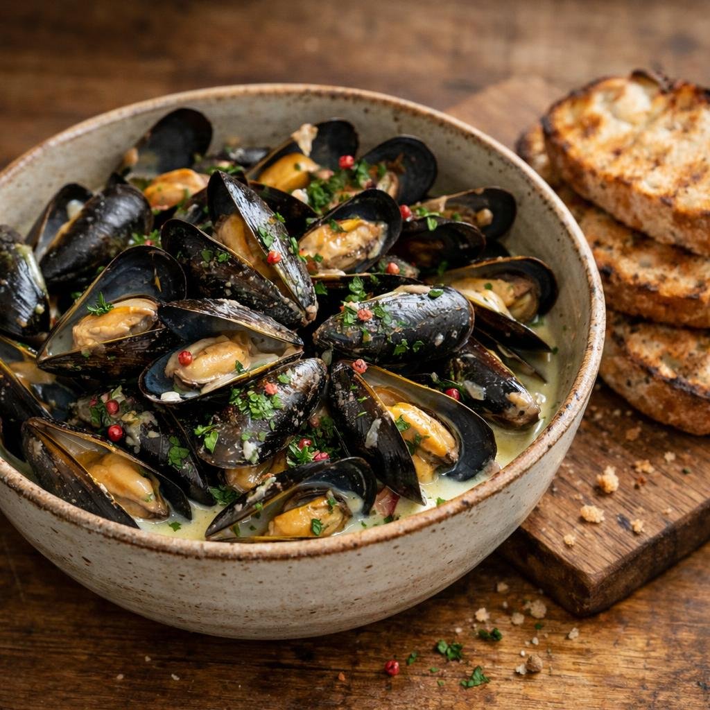 moules marinières au cidre