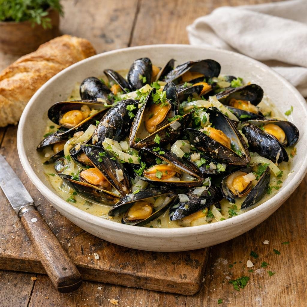 Moules marinières au thé