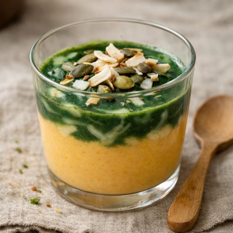 Panna cotta spiruline
