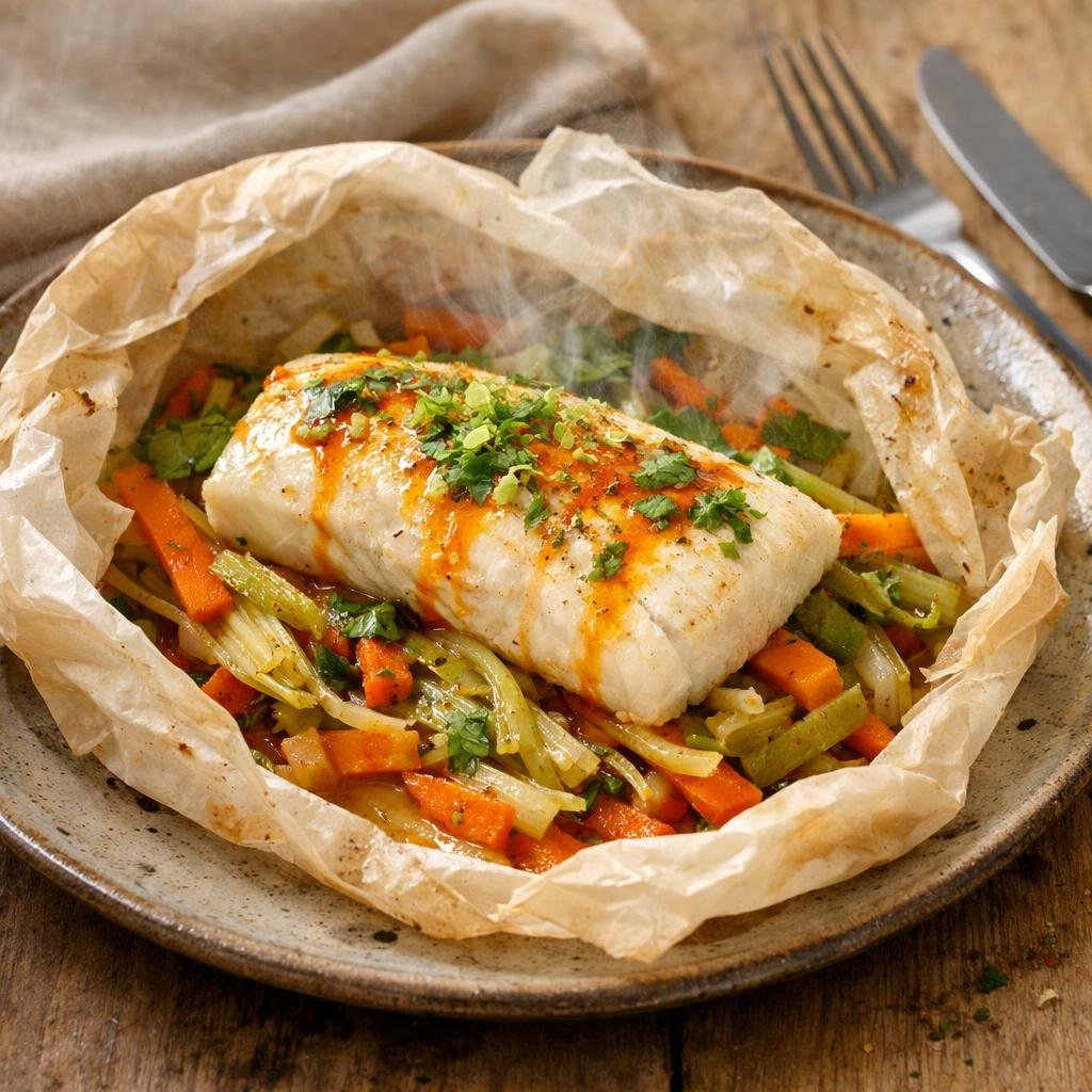 merlu en papillote