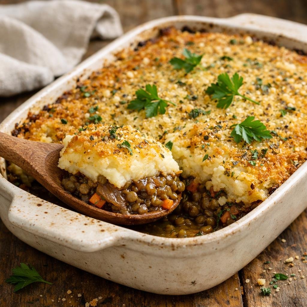 Parmentier de lentilles