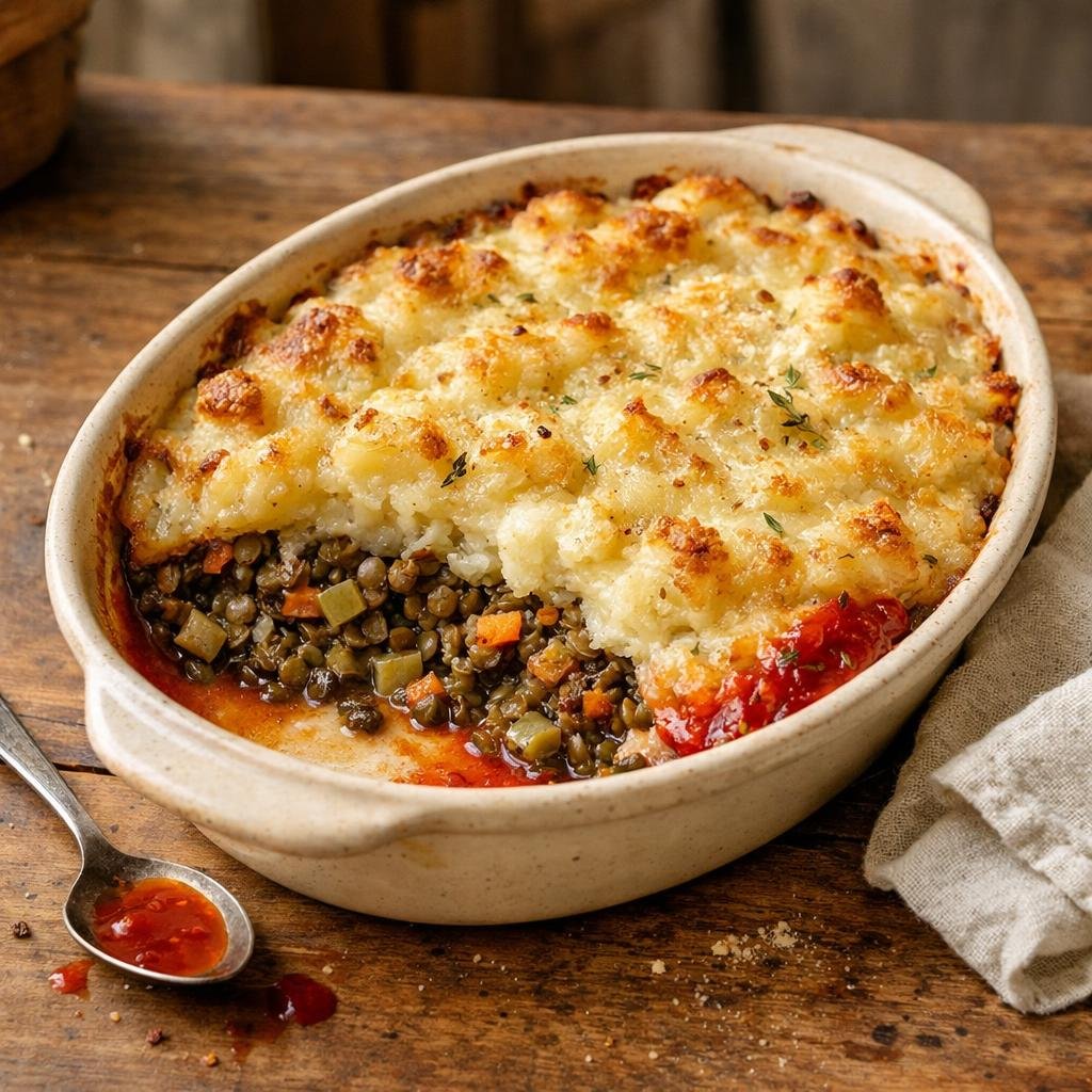 parmentier lentilles topinambours