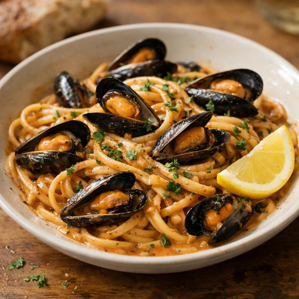 pâtes aux moules