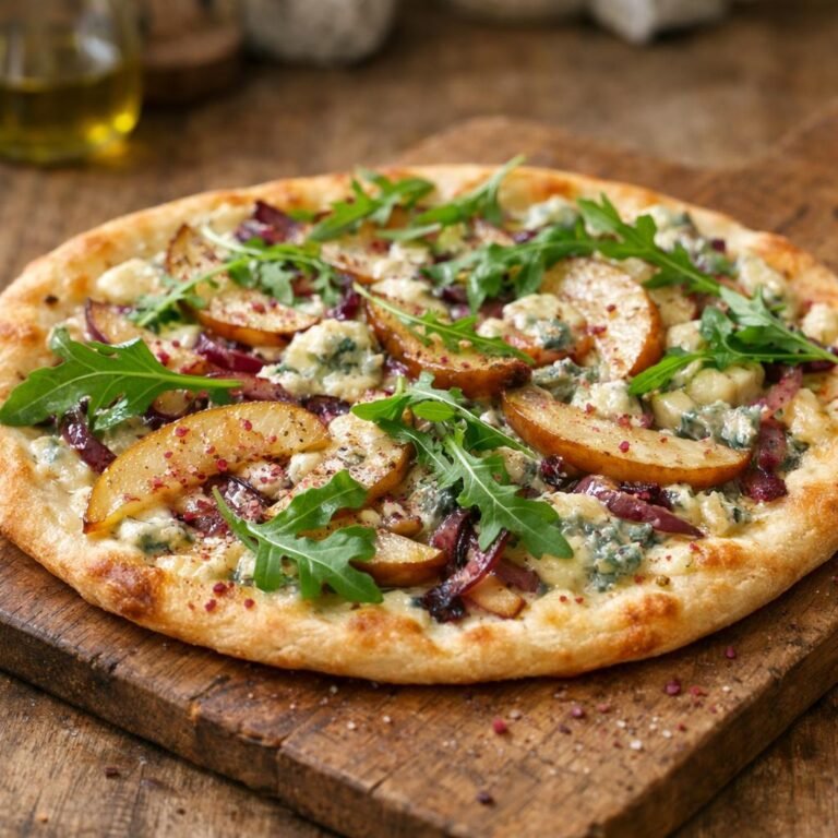 Pizza blanche poires