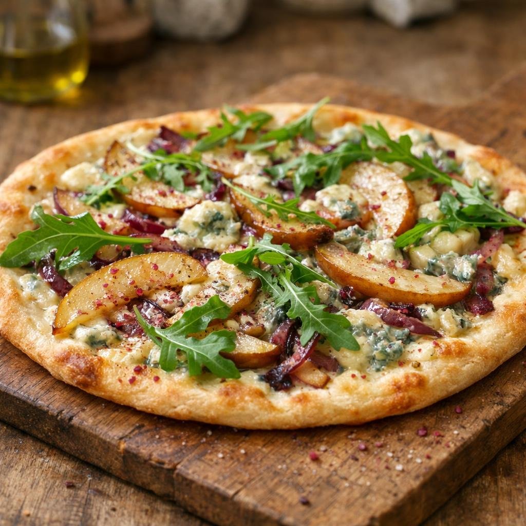 Pizza blanche poires