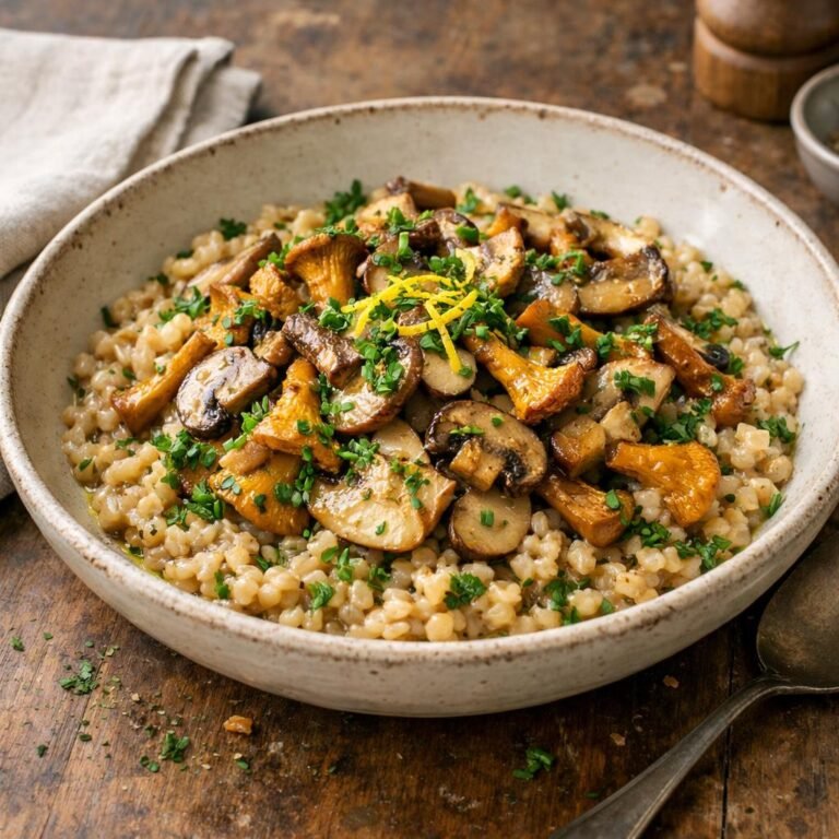 farro et champignons