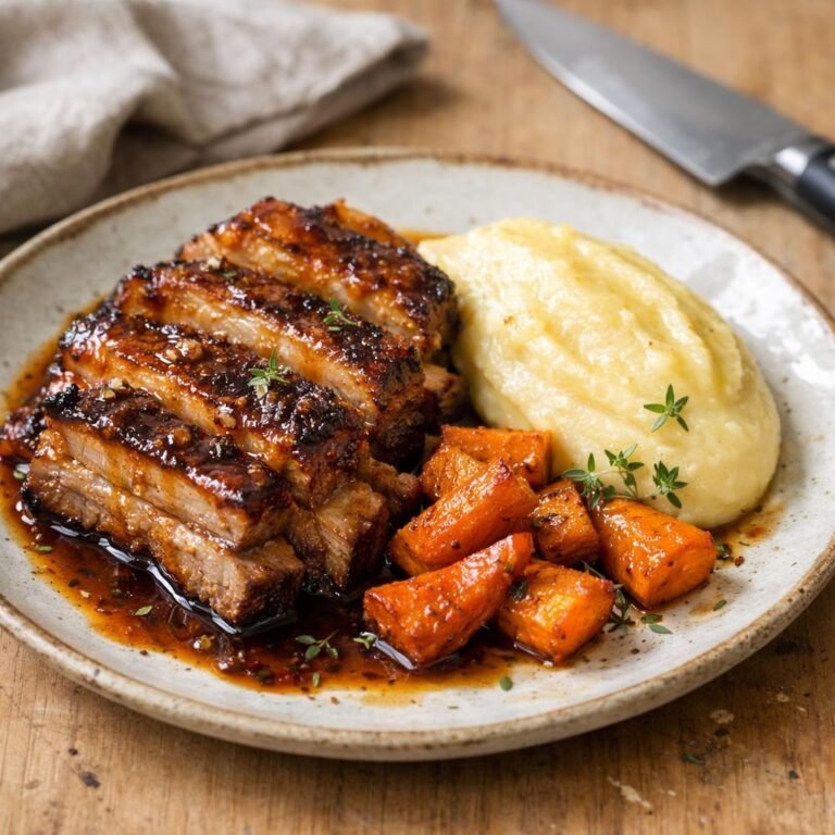 poitrine de porc confite