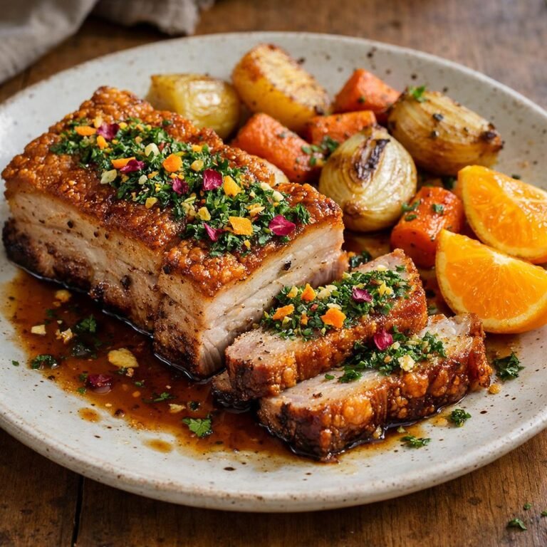poitrine de porc confite