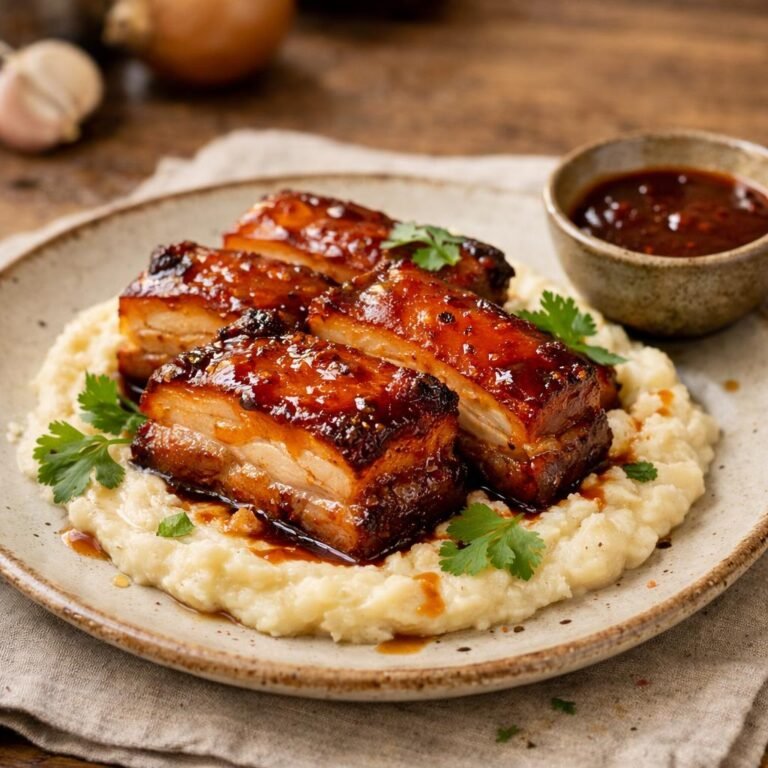 poitrine de porc confite