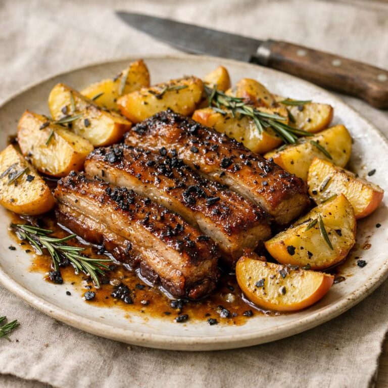 poitrine de porc confite