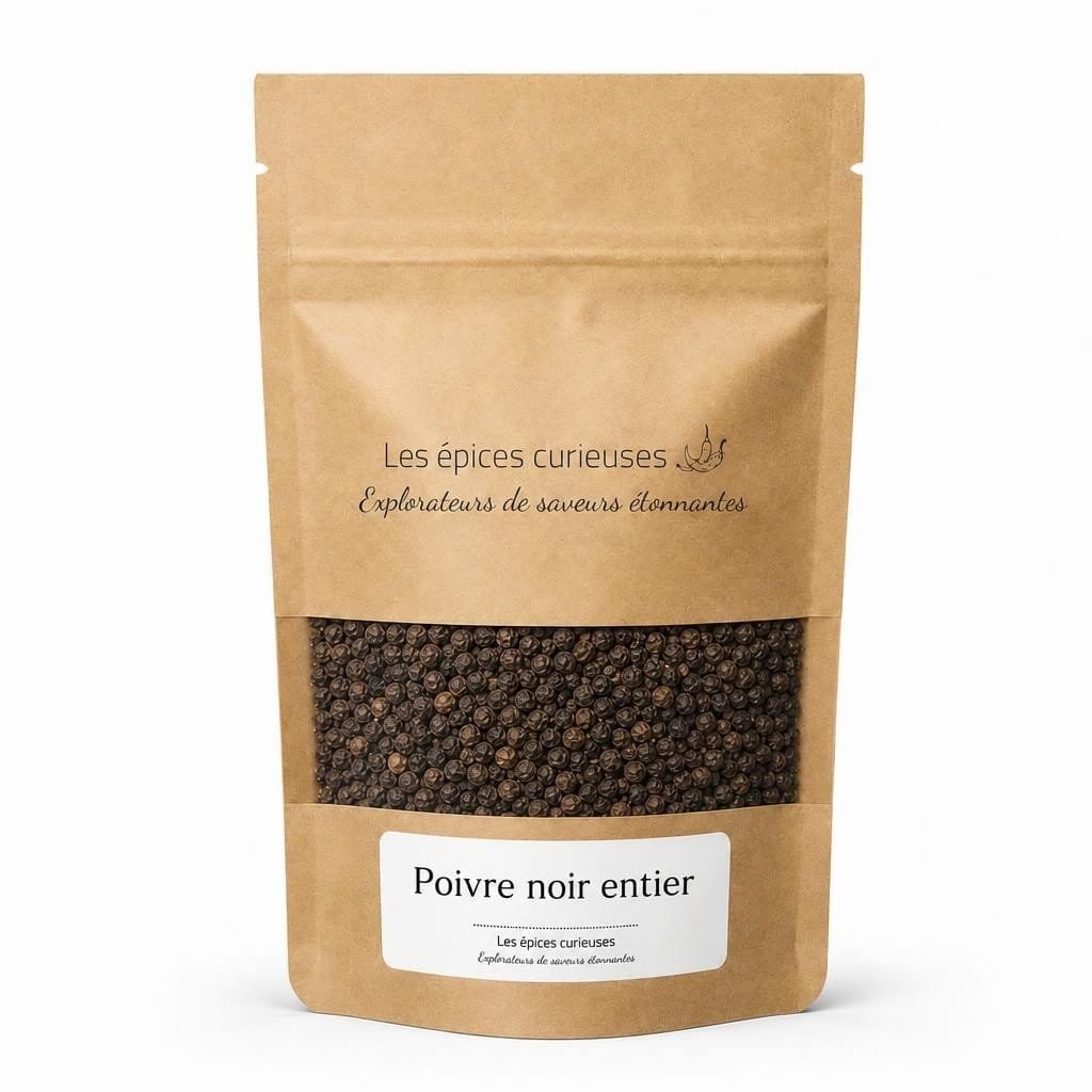 Poivre noir entier - Packaging - Les Épices Curieuses