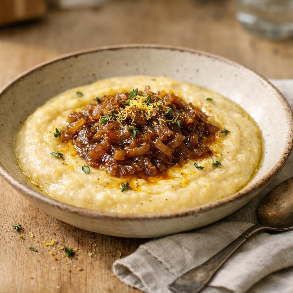 Polenta crémeuse au thé