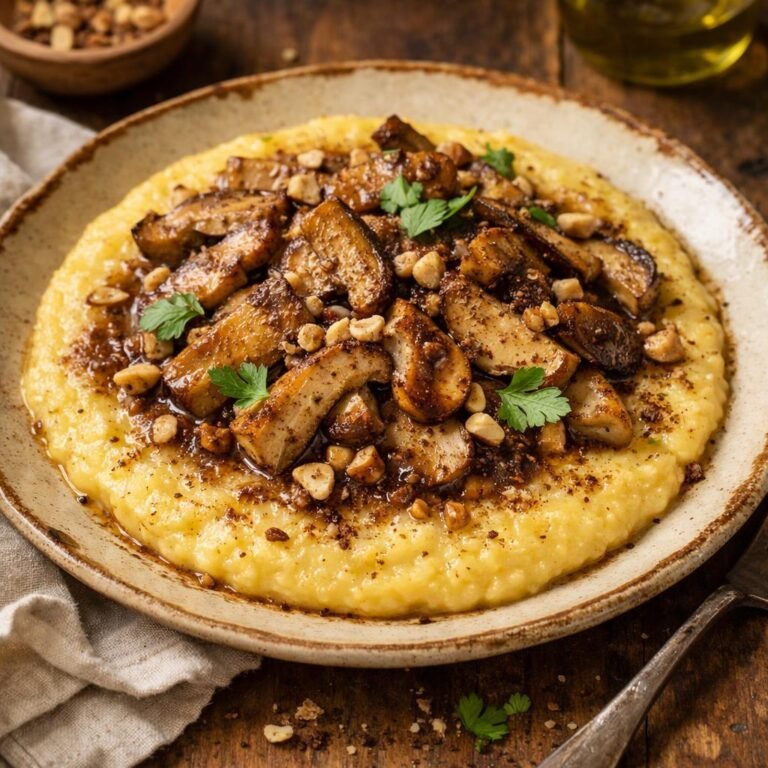 Polenta crémeuse aux cèpes