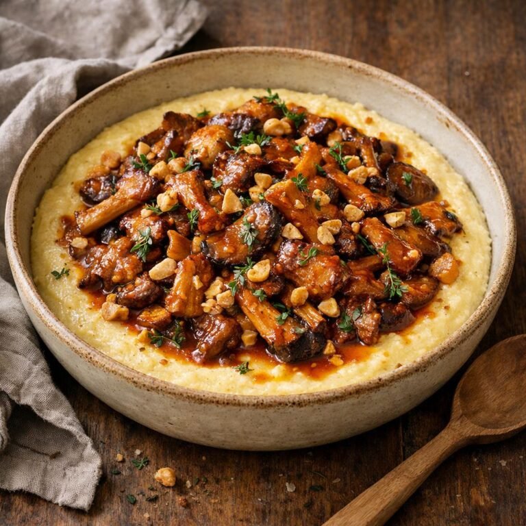 Polenta crémeuse champignons