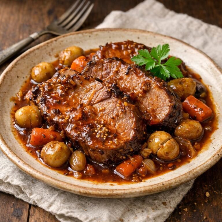 Porc braisé châtaignes