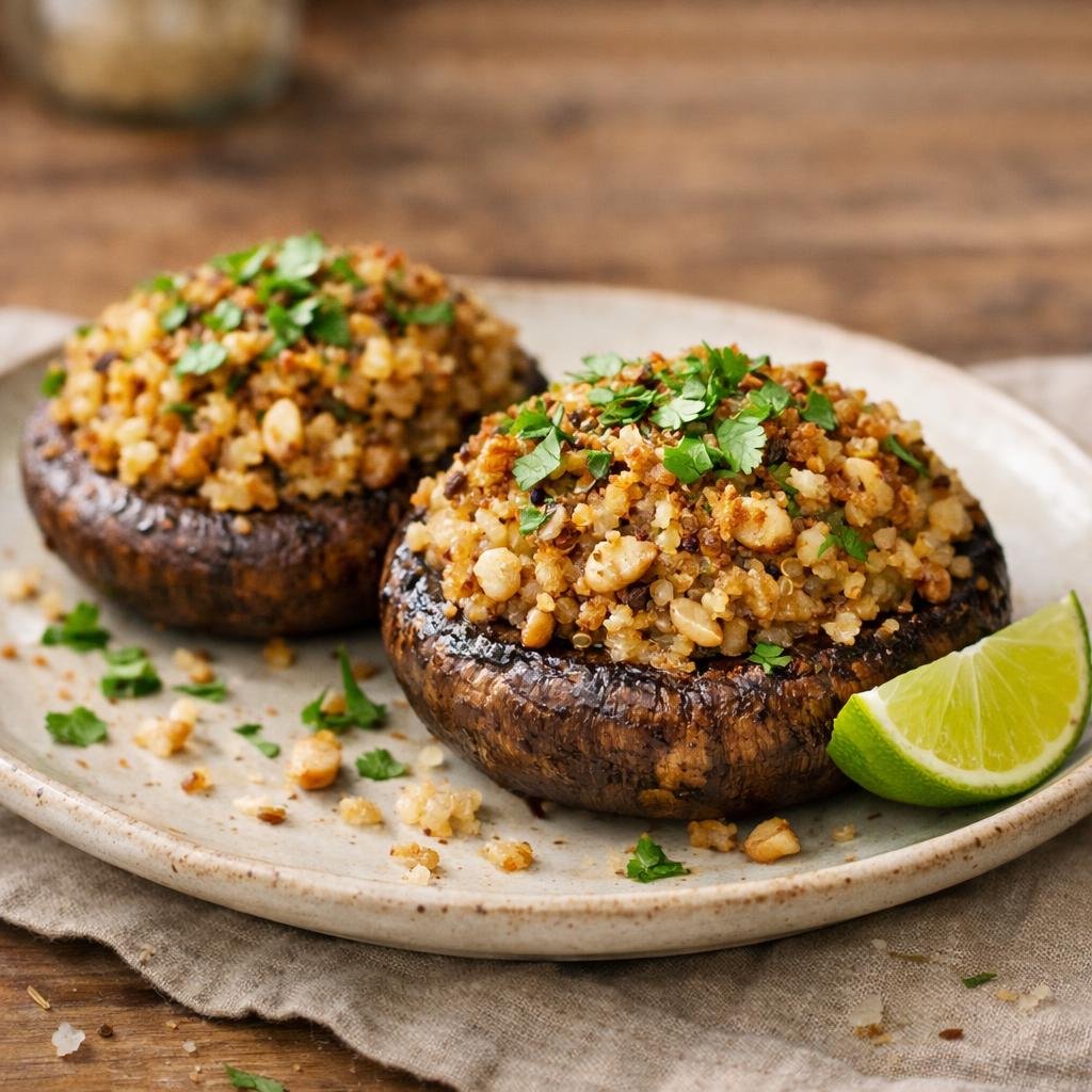 Portobellos farcis thaï