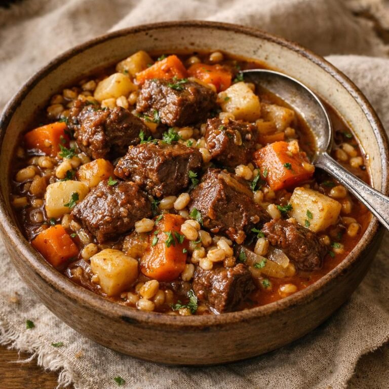 Ragoût de bœuf à l'orge