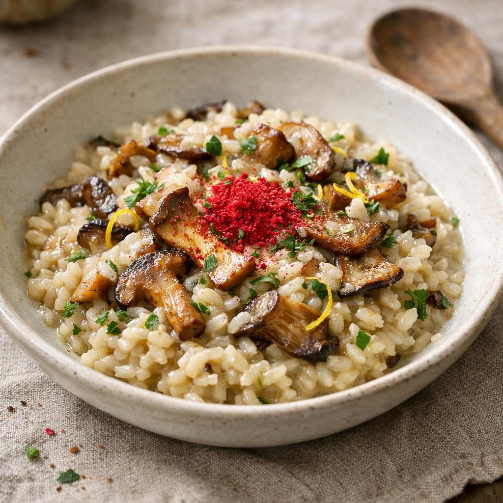 risotto champignons groseilles