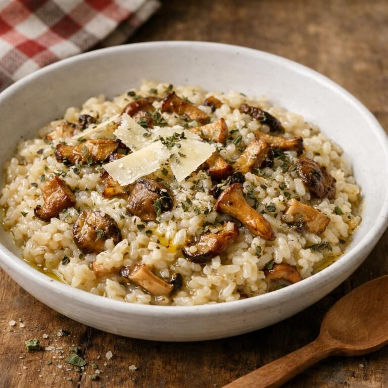 risotto champignons basilic