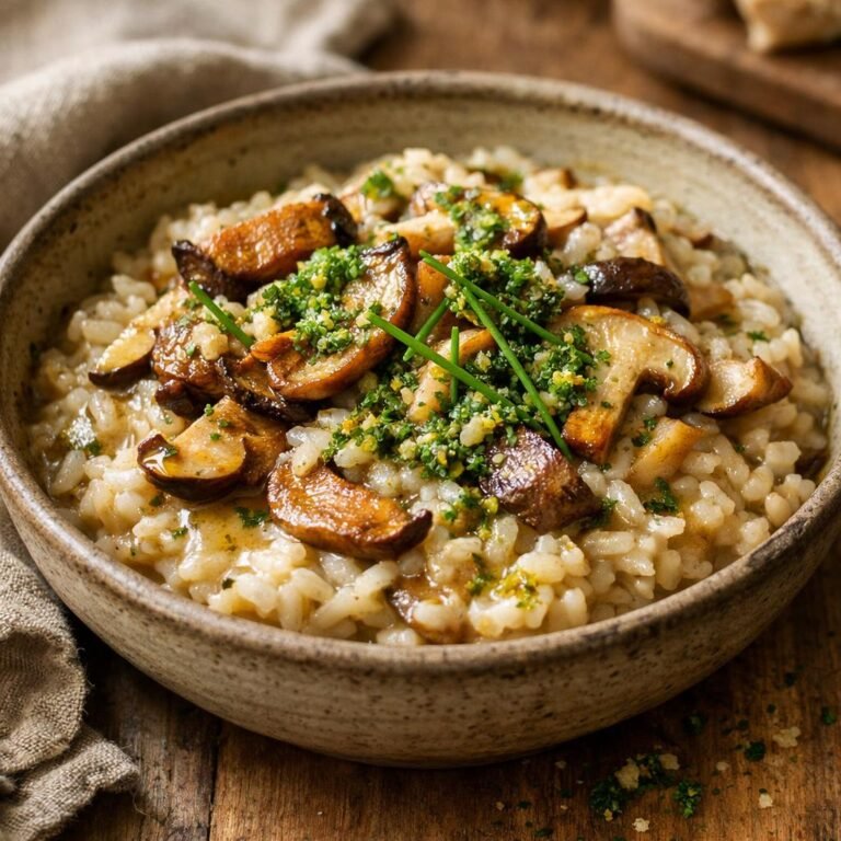 Risotto crémeux champignons