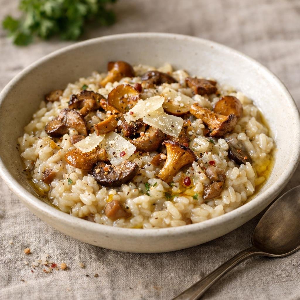 Risotto crémeux aux champignons